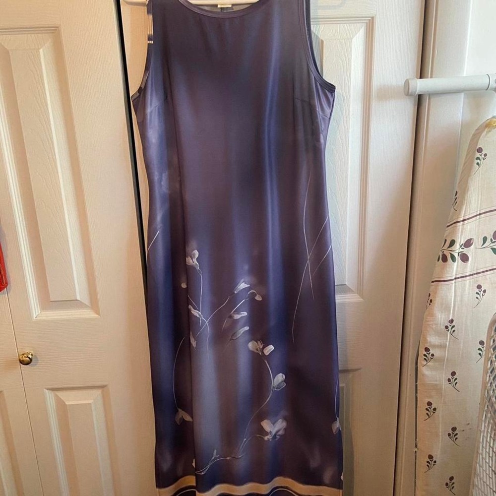 Beautiful Vintage Purple Summer Maxi Dress Size Medium - Picture 3 of 5